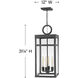 Open Air Porter LED 12 inch Aged Zinc Outdoor Hanging, Estate Series