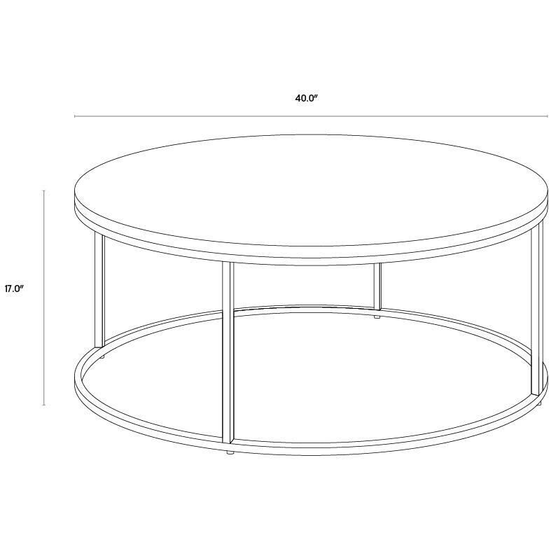 Enya 40 X 17 inch Gunmetal / Brass Coffee Table