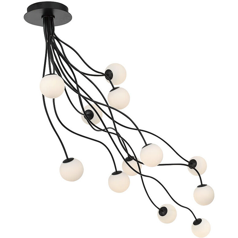 Athena LED 20 inch Matte Black Semi-Flush Mount Ceiling Light