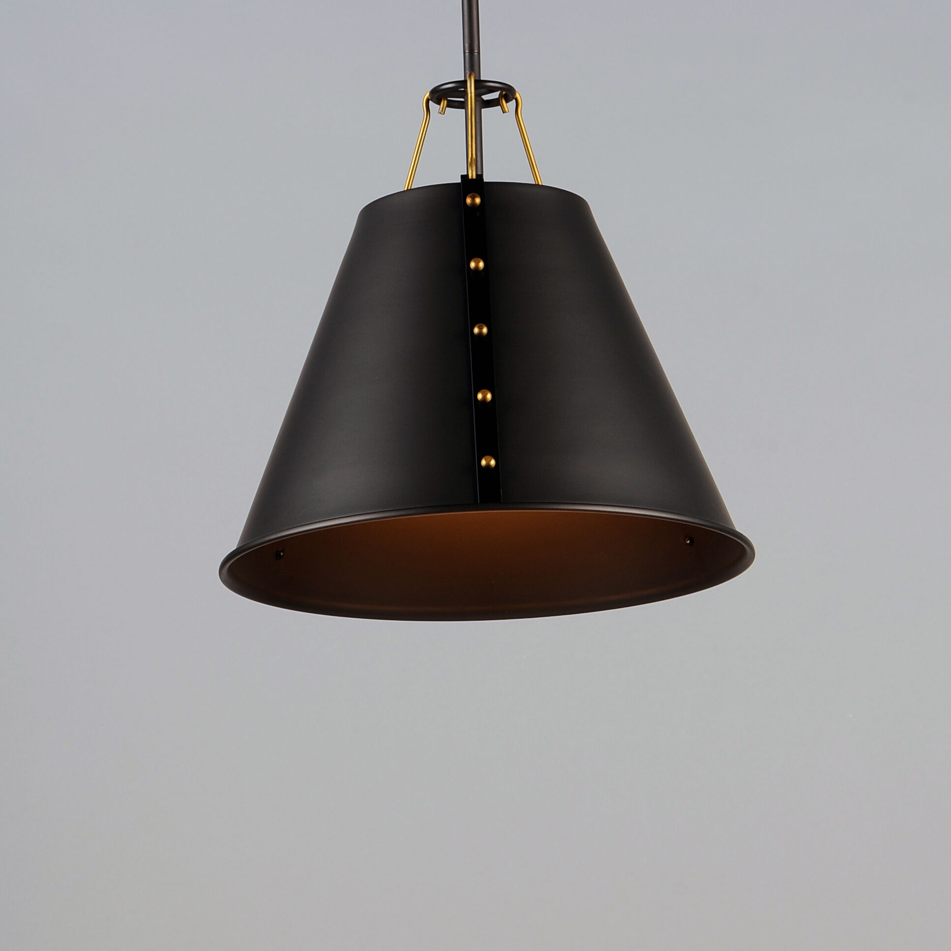 Trestle 1 Light 14 inch Oil Rubbed Bronze/Antique Brass Single Pendant Ceiling Light