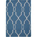 Fallon 36 X 24 inch Dark Blue, Beige Rug