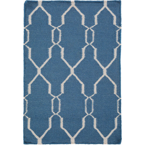 Fallon 36 X 24 inch Dark Blue, Beige Rug
