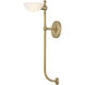 Merit 1 Light 5 inch Heritage Brass Sconce Wall Light