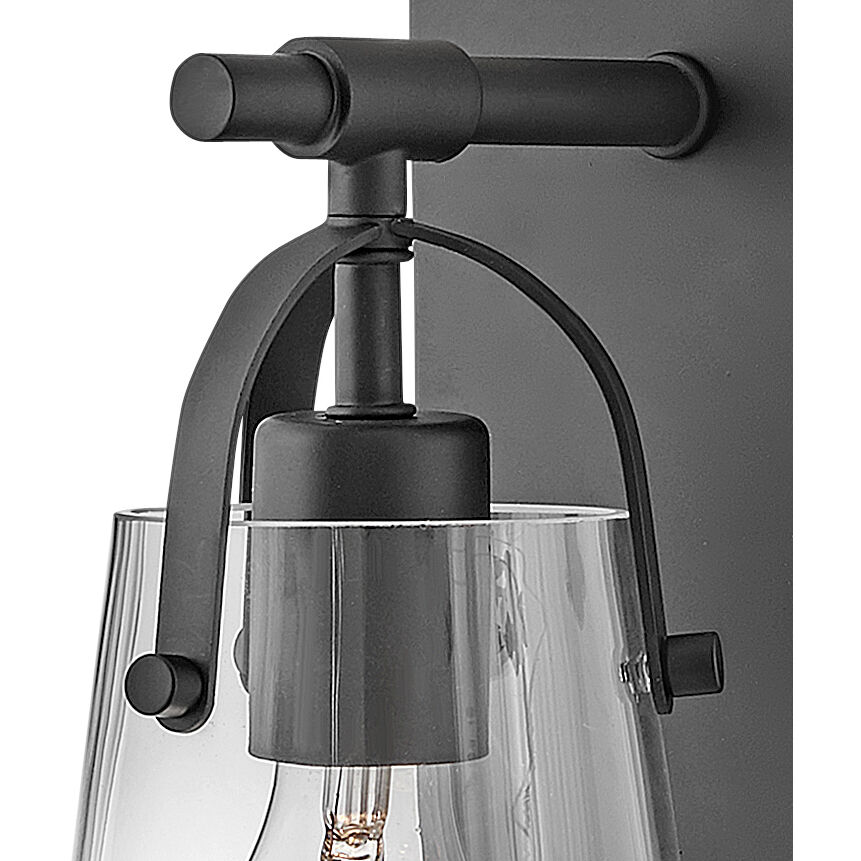 Foster 1 Light 6.5 inch Black Vanity Light Wall Light in Clear