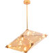 Canada 9 Light 12 inch Gold Chandelier Ceiling Light