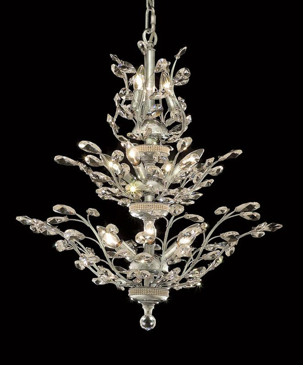 Orchid 13 Light 27 inch Chrome Dining Chandelier Ceiling Light in Royal Cut