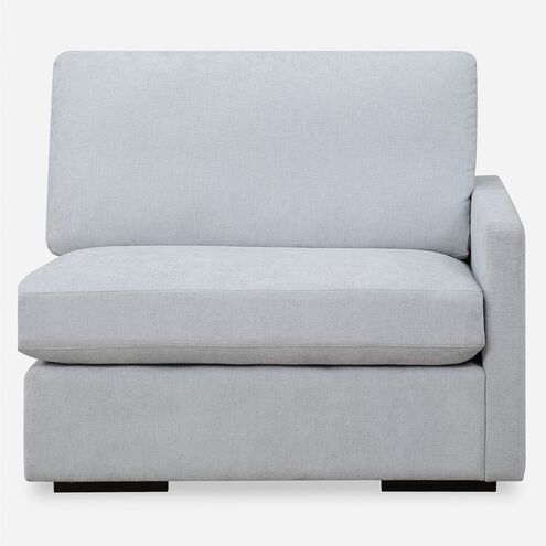 Refuge Light Cloud Blue Polyester Sofa, Right Arm Facing