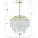 Gabrielle 6 Light 22 inch Antique Gold Chandelier Ceiling Light