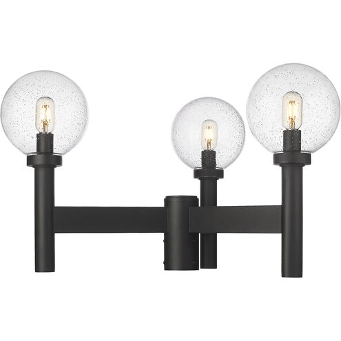 Laurent 3 Light 30 inch Black Outdoor Post Mount Fixture