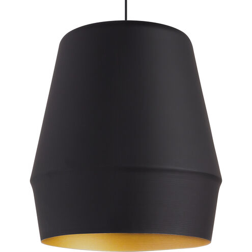 Allea 1 Light 12.6 inch Black/Gold Pendant Ceiling Light in Incandescent