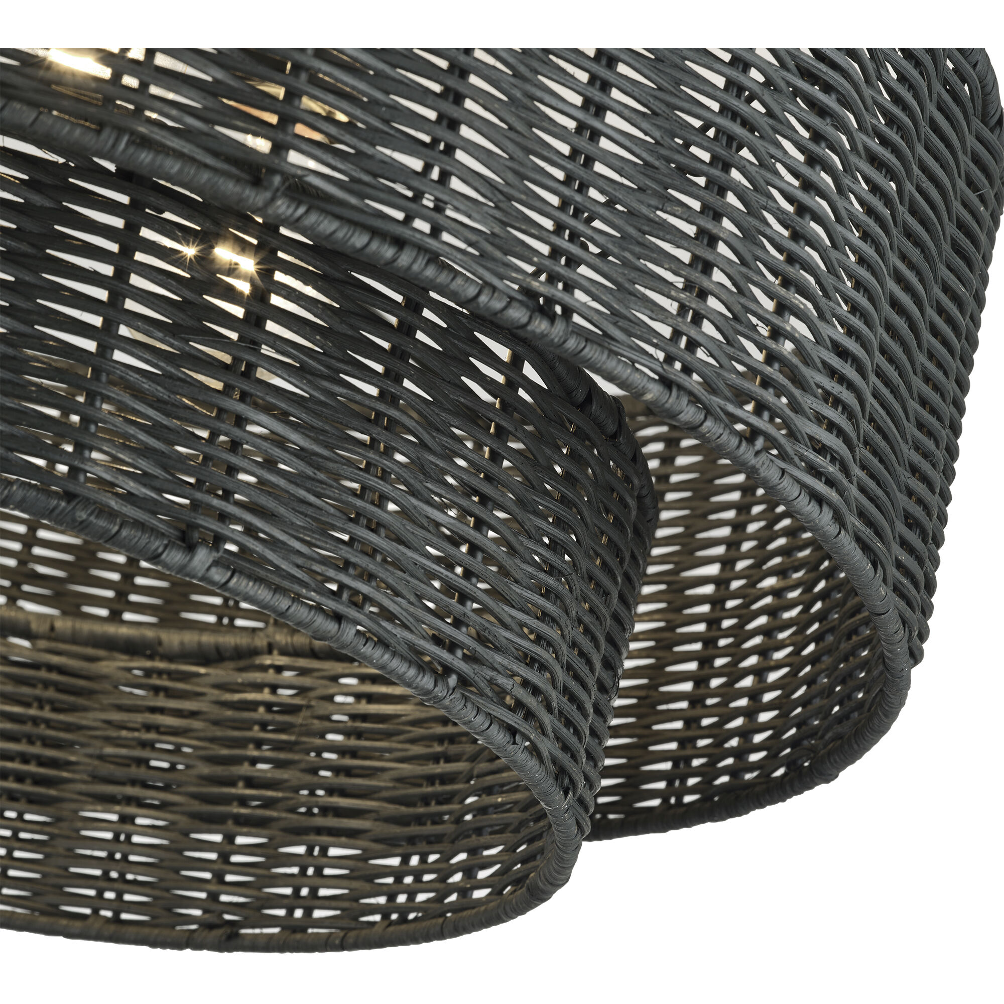 Weavington 4 Light 21 inch Black Semi Flush Mount Ceiling Light, Extra Large