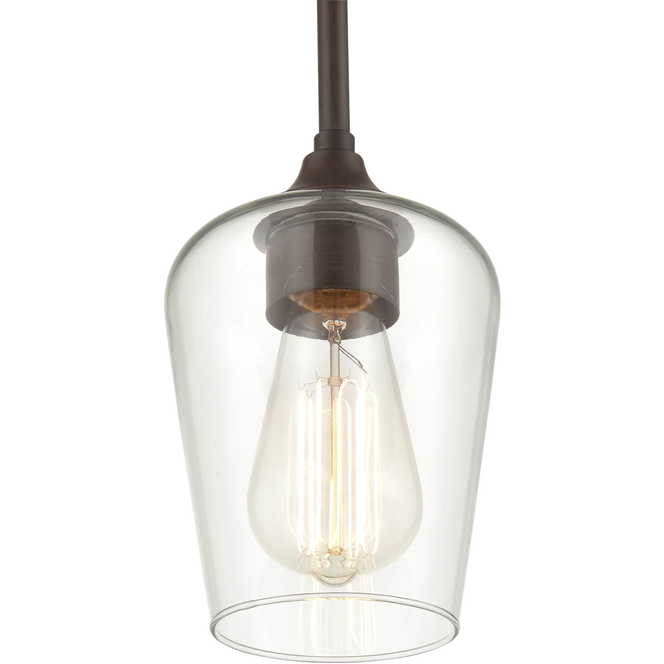 Ashford 1 Light 5.25 inch Rubbed Bronze Mini Pendant Ceiling Light