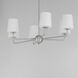 Bristol 6 Light 34 inch Satin Nickel Single-Tier Chandelier Ceiling Light