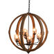 Anita 9 Light 31.5 inch Brown/Black Chandelier Ceiling Light in Natural