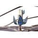Alpine 14 Light Osprey Brown and Tiffany Green Patina Chandelier Ceiling Light