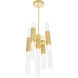 Orgue LED 8 inch Satin Gold Down Mini Pendant Ceiling Light
