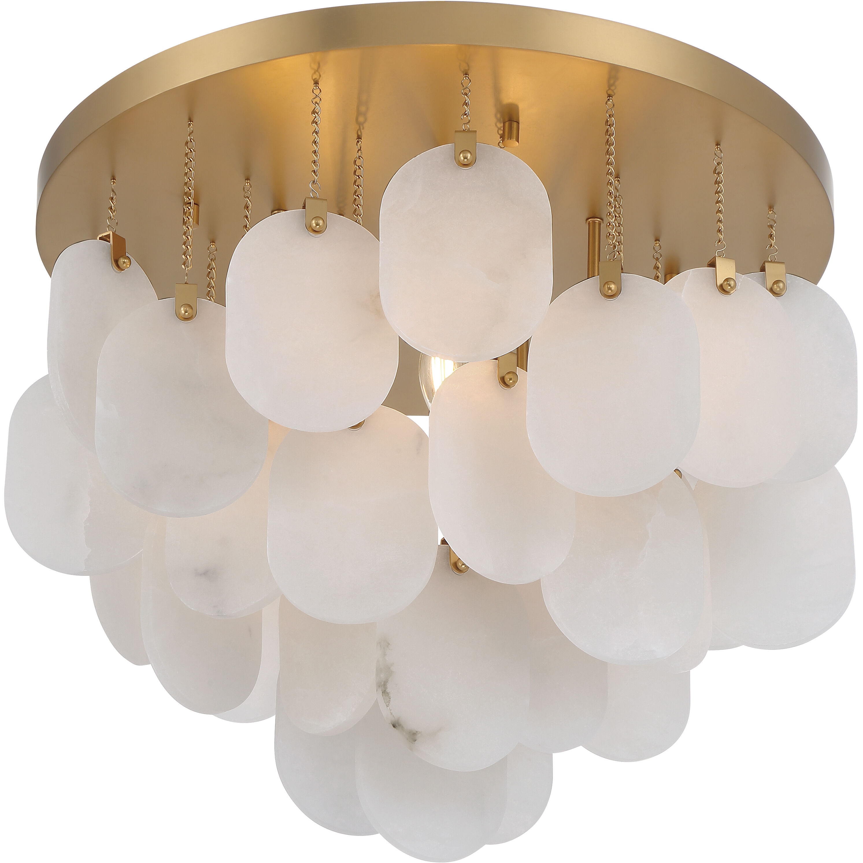 Velisse 5 Light 23.75 inch Legacy Brass Flush Mount Ceiling Light