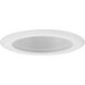 Recessed Lighting LED White Recessed Step Baffle Trim in Matte White