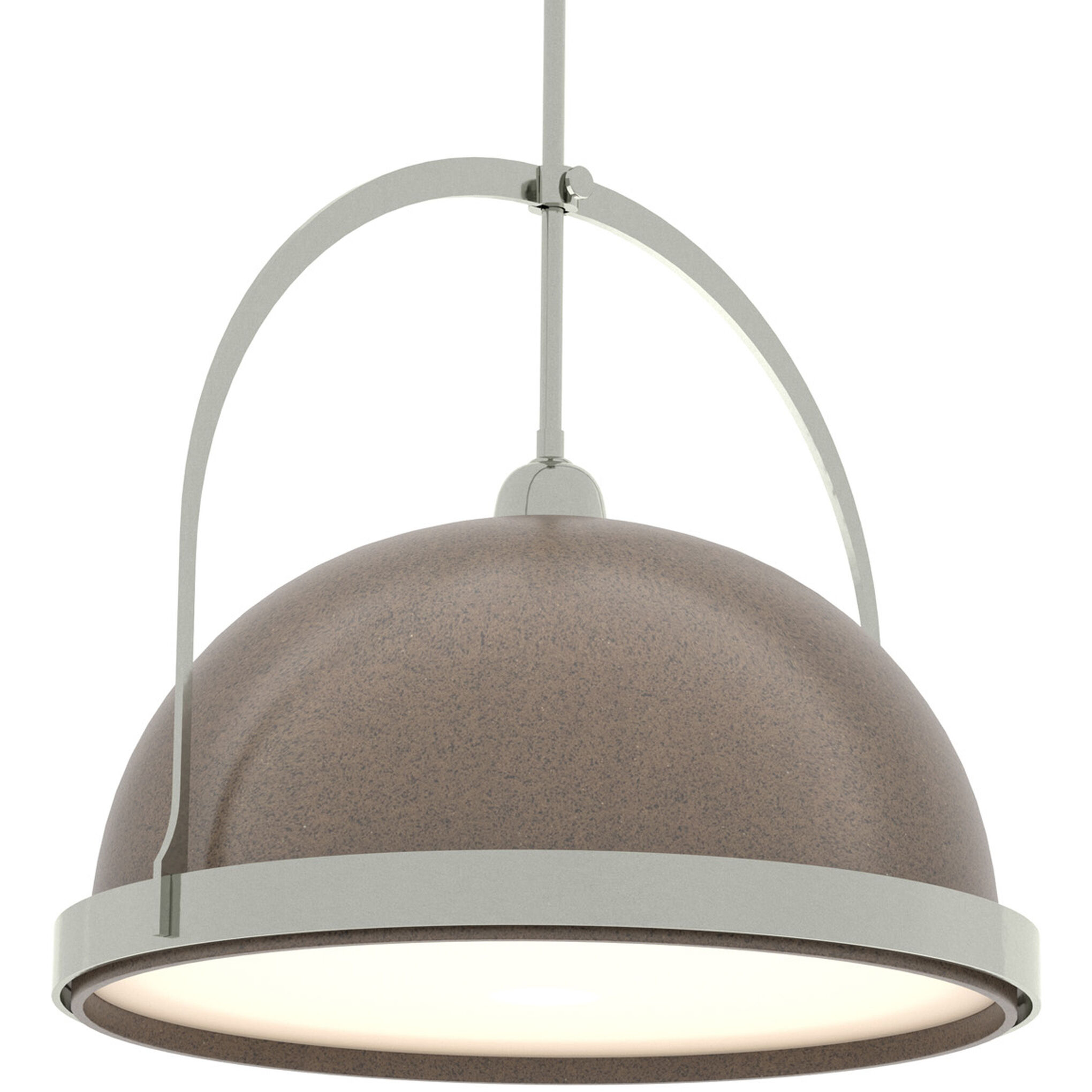 Atlas 1 Light 21.7 inch Sterling and Bronze Pendant Ceiling Light in Sterling/Bronze, Large