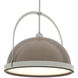 Atlas 1 Light 21.7 inch Sterling and Bronze Pendant Ceiling Light in Sterling/Bronze, Large