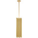 Cathedral 2 Light 8 inch Aged Brass Organ Pipe Pendant Ceiling Light