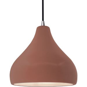 Radiance 1 Light 11.5 inch Canyon Clay and Brushed Nickel Pendant Ceiling Light