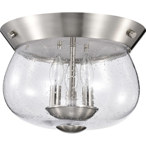 Boliver 3 Light 13.5 inch Brushed Nickel Flush Mount Ceiling Light