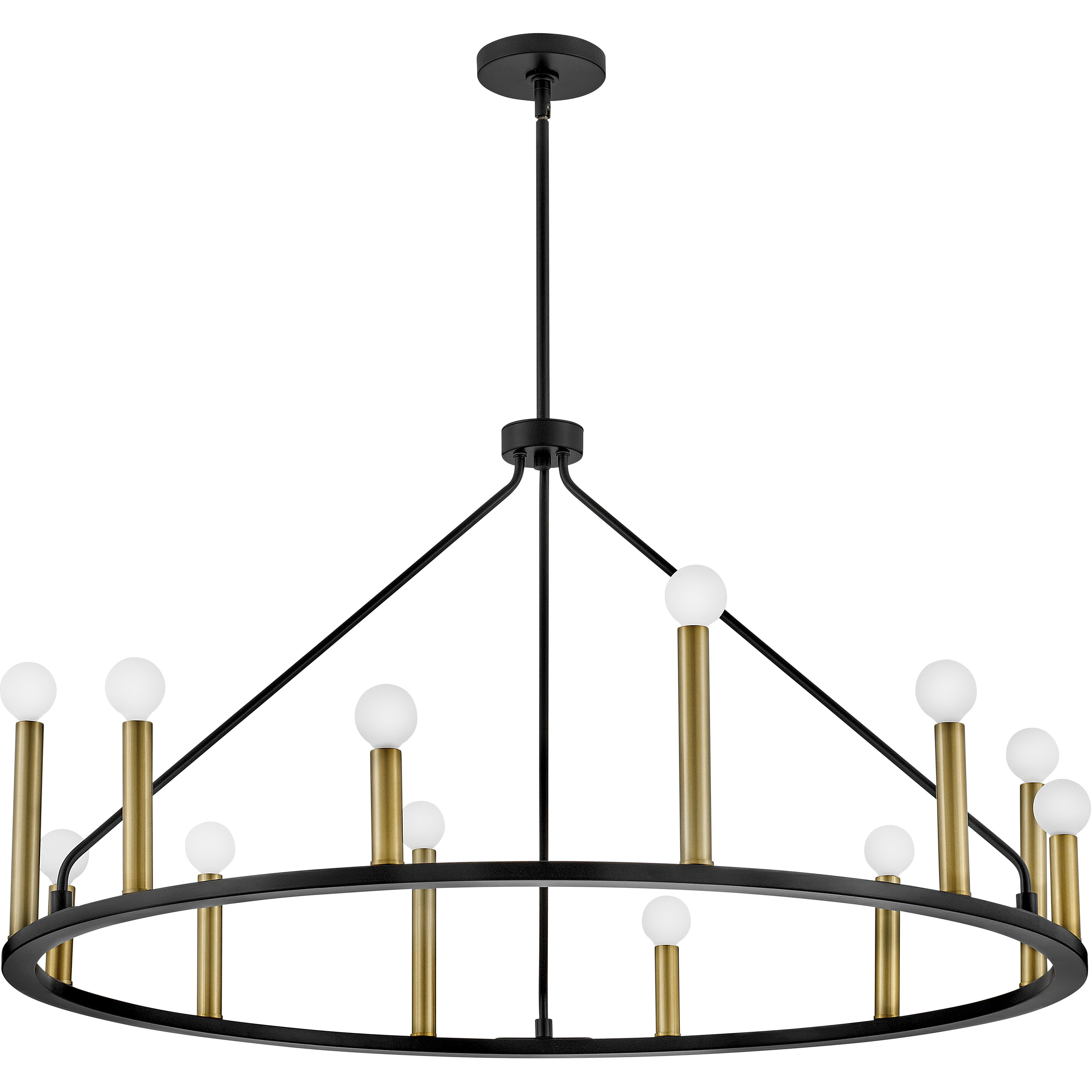 Lazlo LED 38 inch Black Chandelier Ceiling Light