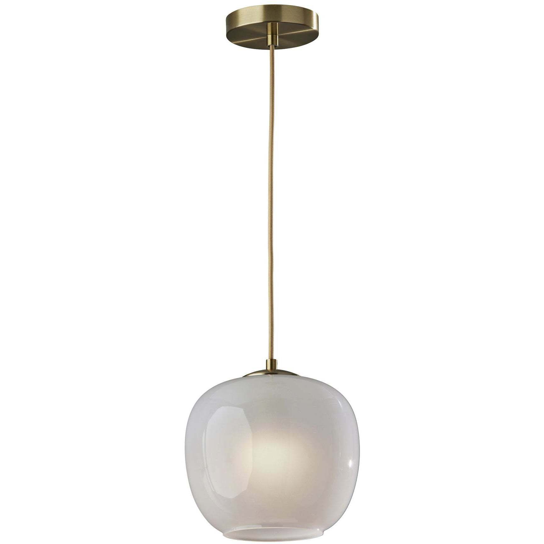 Magnolia 9 inch Antique Brass Pendant Ceiling Light