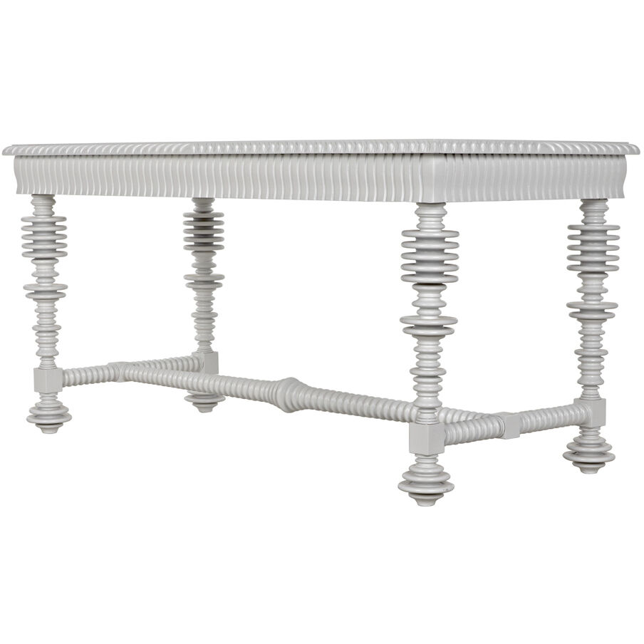 Portuguese 60 X 28 inch Solid White Desk, Small