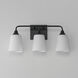 Hudson 3 Light 20.5 inch Black Bath Vanity Wall Light in Satin White