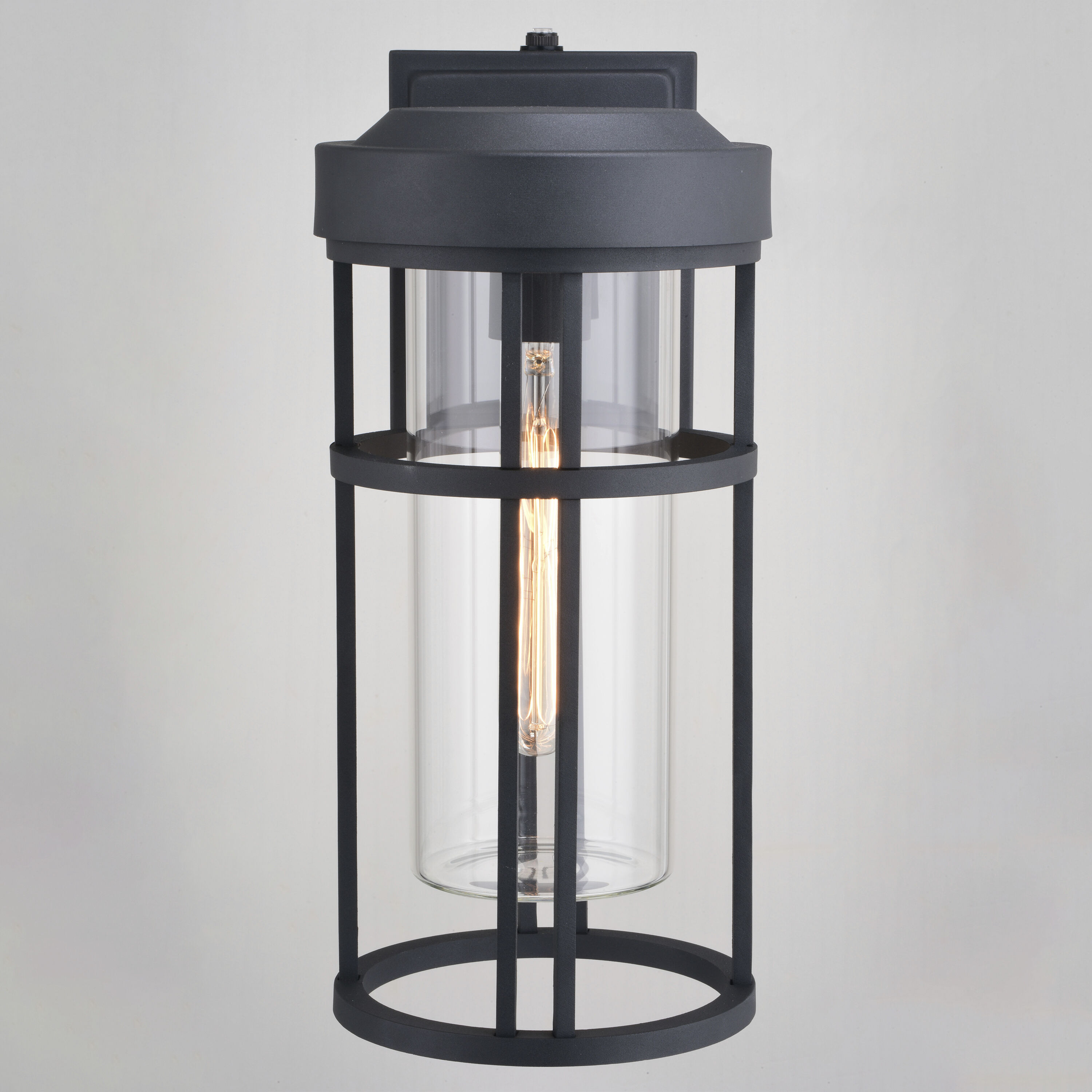 Crestline LED 14 inch Textured Black Outdoor Wall