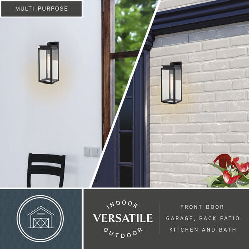 Uptown 1 Light 15.75 inch Matte Black Outdoor Wall Lantern