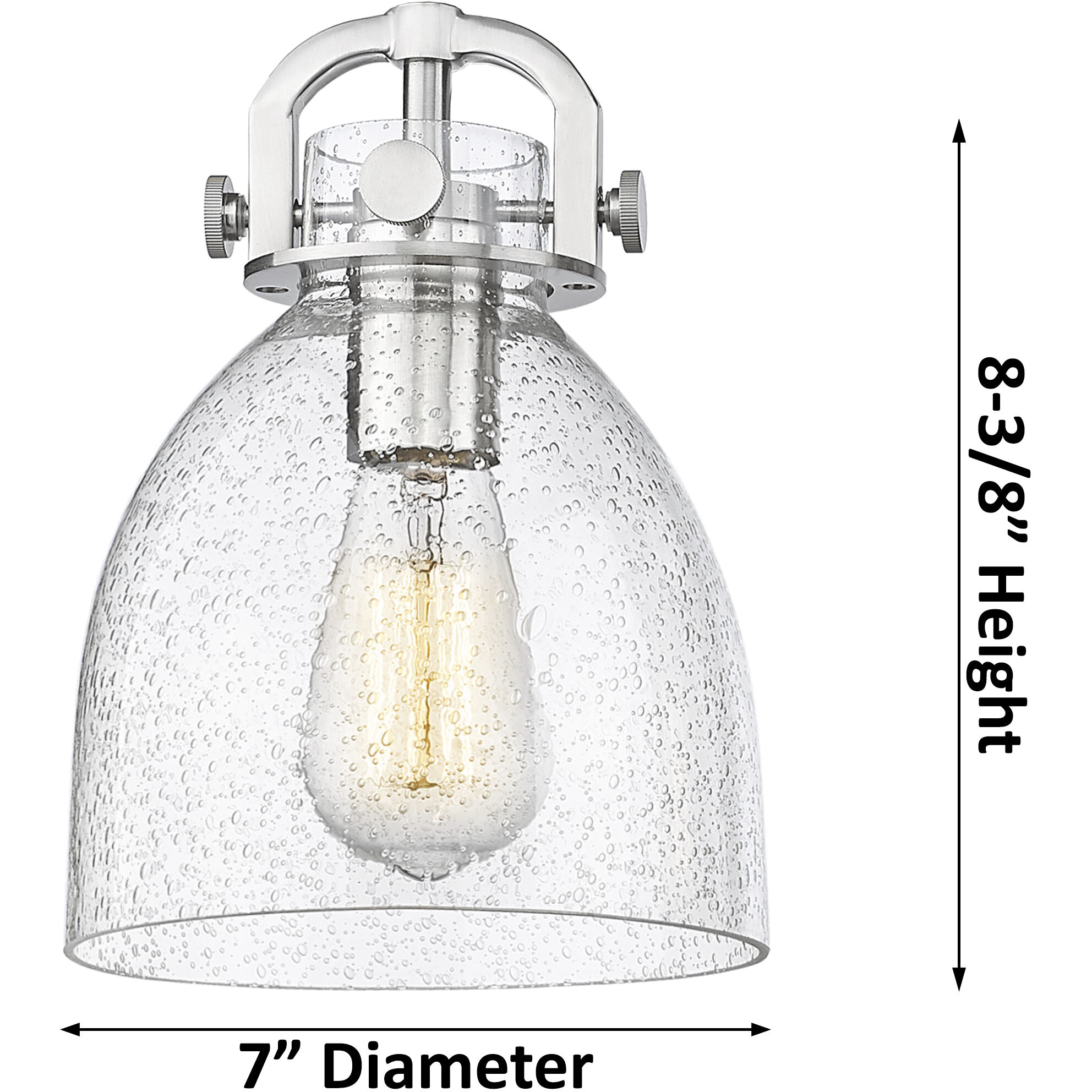 Newton Bell 6 Light 26 inch Satin Nickel Chandelier Ceiling Light in White Glass