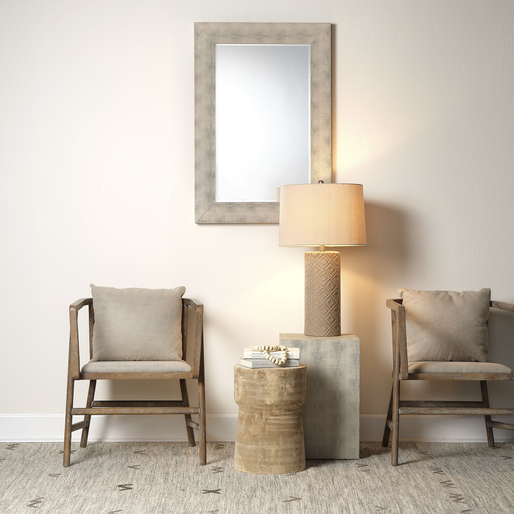 Structure 38 X 26 inch Ivory Mirror