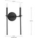 Elara 2 Light 4 inch Matte Black Wall Bracket Wall Light