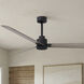 Atlas Alessandra 56 inch Matte Black with Gray Ash Tone Blades Ceiling Fan