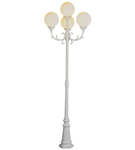 Wilshire 4 Light 89 inch WHITE Outdoor Pole Light