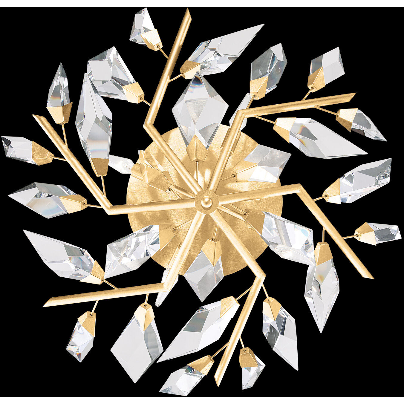 Foret 4 Light 31 inch Gold Flush Mount Ceiling Light