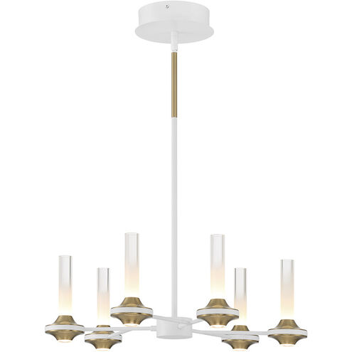 Torcia LED 24.25 inch White Chandelier Ceiling Light