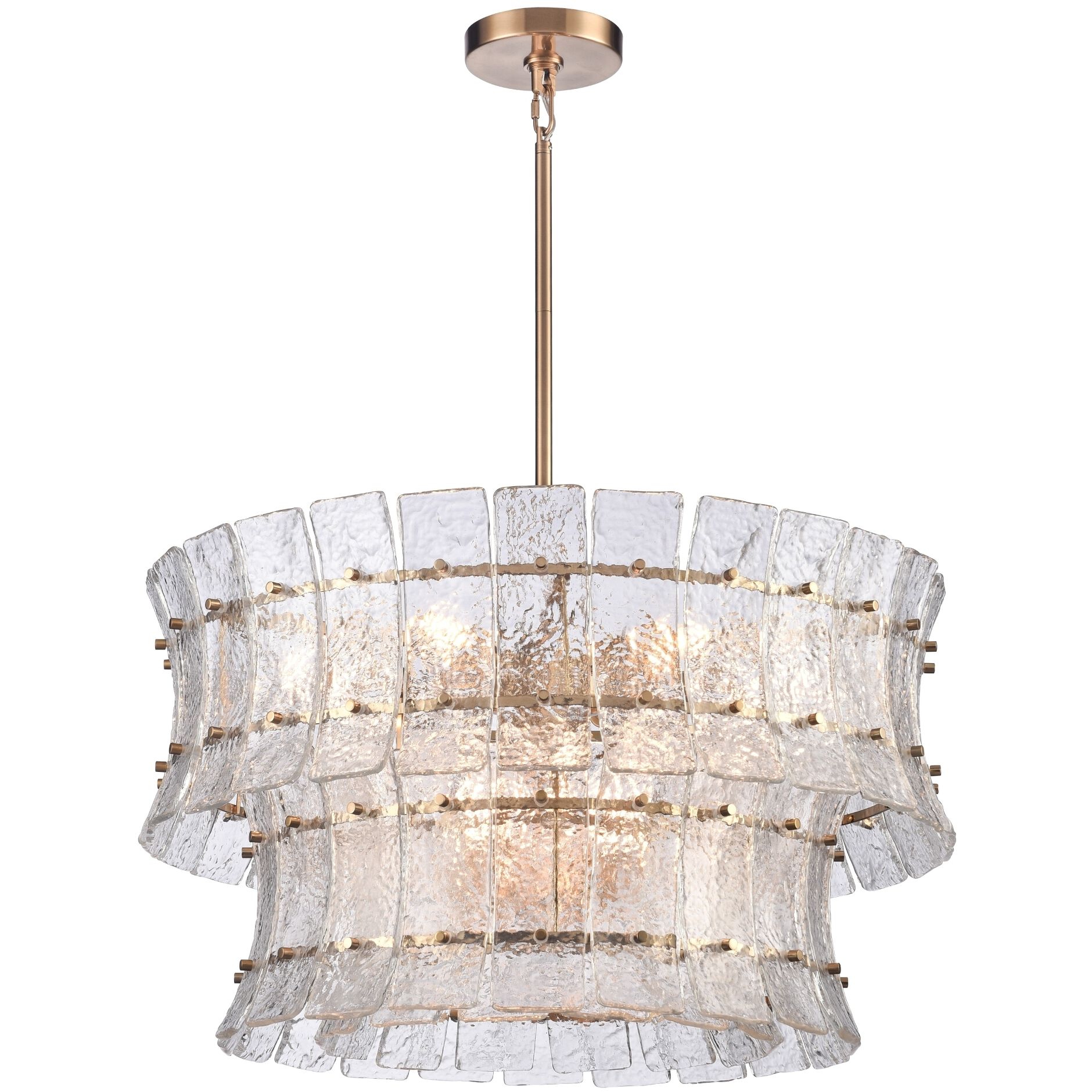 Sophie 9 Light 28.5 inch Lacquered Gold Pendant Ceiling Light