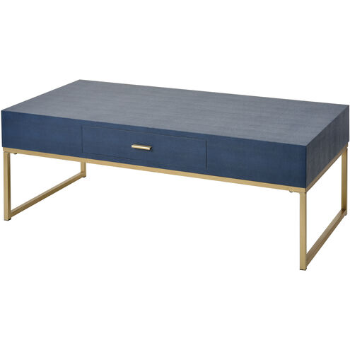 Les Revoires 48 X 24 inch Navy with Gold Coffee Table