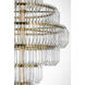 Waterford Killarney LED 32 inch Natural Brass Layered Chandelier Ceiling Light