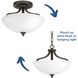 Laird 2 Light 13 inch Antique Bronze Semi-Flush Mount Convertible Ceiling Light