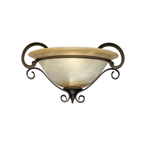 Meridian 1 Light 15 inch Golden Bronze Wall Sconce Wall Light