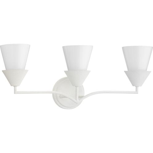 Pinellas 3 Light 24 inch White Plaster Vanity Light Wall Light, Design Series