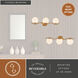 Monticello 3 Light 22 inch Muted Brass Bathroom Light Wall Light