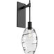 Ellisse 1 Light 6.5 inch Matte Black Indoor Sconce Wall Light in Ellisse Clear, Tempo