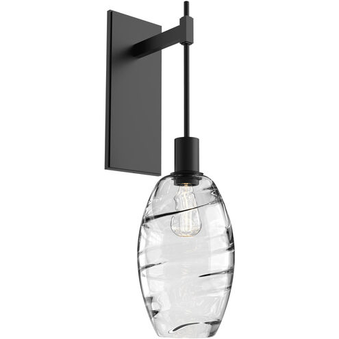 Ellisse 1 Light 6.5 inch Matte Black Indoor Sconce Wall Light in Ellisse Clear, Tempo