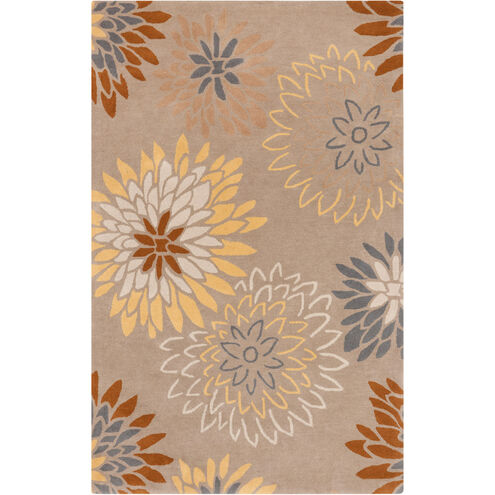 Athena 72 X 48 inch Gray and Green Area Rug, Wool